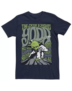 Мужская футболка с принтом «Йода и рыцари-джедаи сегодня вечером» из «Звездных войн», синий Licensed character