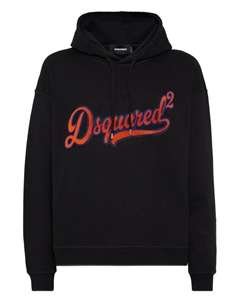Худи с нашивкой-логотипом, черный Dsquared2
