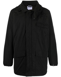 Пальто с капюшоном и длинными рукавами, черный Aspesi