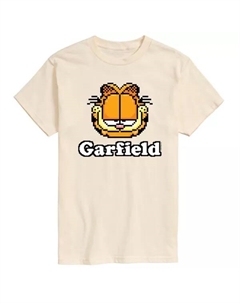 Мужская футболка с принтом Garfield и логотипом видеоигры, бежевый Licensed character