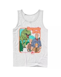 Мужская футболка Vintage Characters Life Finds a Way из "Парка Юрского периода", белый Licensed character