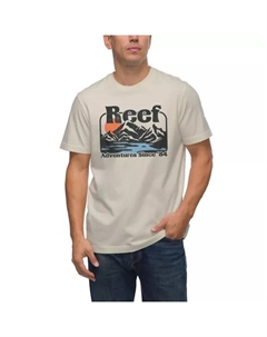 Мужская футболка с графическим принтом, бежевый Reef