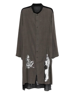 Рубашка с принтом, черный Yohji yamamoto