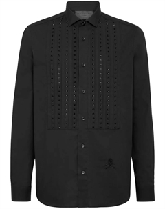 Рубашка с кристаллами, черный Philipp plein