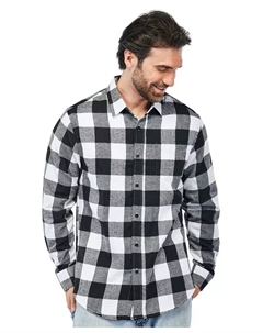 Мужская классическая рубашка на пуговицах из фланели, мультиколор Braveman