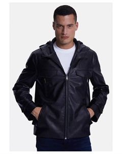 Мужская кожаная куртка-бомбер из натуральной овчины, черный Furniq uk