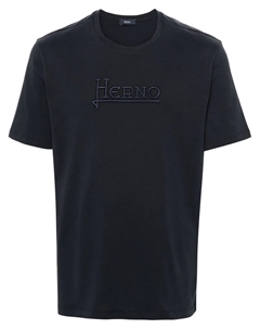 Футболка с вышитым логотипом, синий Herno
