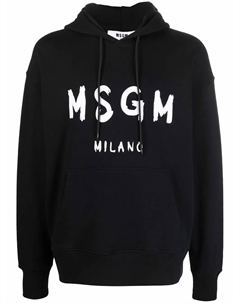 Худи с логотипом, черный Msgm