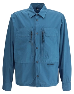 Рубашка с вышитым логотипом, синий C.p. company