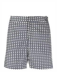 Плавки-шорты с графичным принтом, белый Orlebar brown