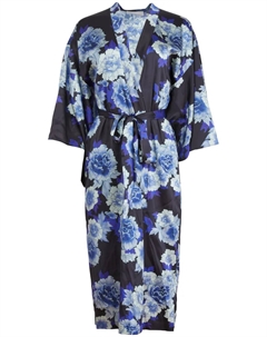 Шелковый халат, синий Fleur du mal
