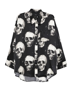 Шелковая рубашка с принтом, черный R13