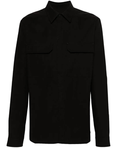 Рубашка из органического хлопка с нагрудными карманами, черный Rick owens