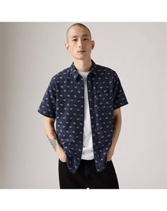 Рубашка с коротким рукавом Sunset из хлопка и льна с одним карманом, цвет Blast Floral Dress Blues Levi's®