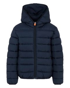Стеганая куртка с капюшоном, синий Save the duck kids