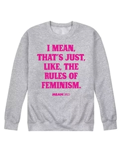 Мужская флисовая толстовка с надписью «Злые девчонки: правила феминизма», серый Licensed character