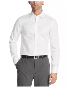 Мужская классическая хлопковая рубашка с добавлением эластана Regular Fit, черный Calvin klein