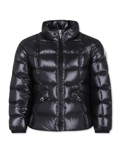 Стеганый пуховик с логотипом, черный Moncler enfant