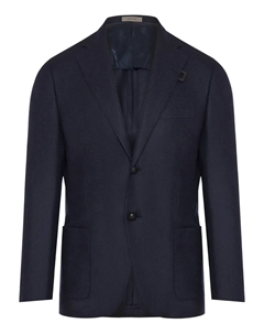 Пиджак Джека с двумя пуговицами и узором «в елочку», синий Corneliani
