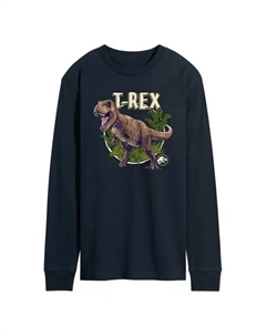 Мужская футболка с длинным рукавом "Мир юрского периода" с изображением тираннозавра, синий Licensed character