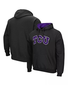 Мужская толстовка с капюшоном TCU Horned Frogs Arch and Logo 3.0 Pullover Hoodie, черный Colosseum