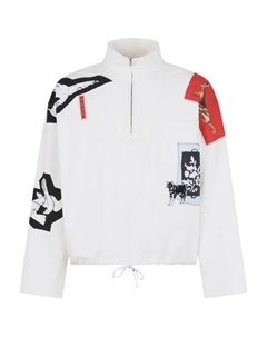 Пуловер с графичным принтом, белый Marni