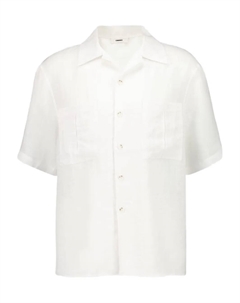 Рубашка с V-образным вырезом и карманом, белый Commas