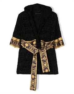 Халат с логотипом, черный Versace