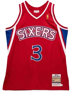 Топ NBA Philadelphia 76ers 96 Allen Iverson, красный Mitchell and ness
