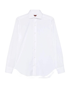 Рубашка с длинными рукавами и застежкой на пуговицы, белый Barba