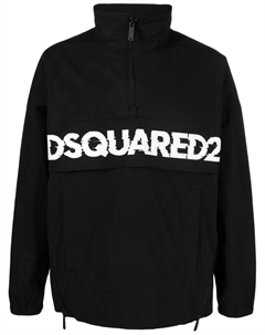 Куртка с воротником на молнии и логотипом, черный Dsquared2