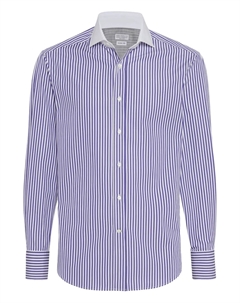 Рубашка в полоску, синий Brunello cucinelli