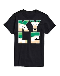 Мужская футболка с принтом Кайла из Южного Парка, черный Licensed character