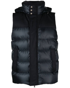 Стеганый жилет с капюшоном, синий Herno
