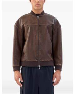 Куртка-бомбер свободного кроя, коричневый Unreal fur