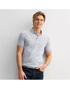 Мужской свитер-поло с коротким рукавом, цвет blue spacedye Sonoma goods for life