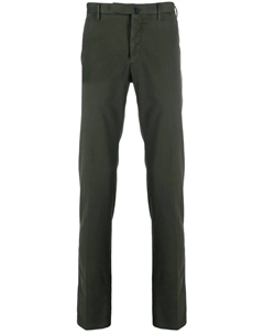 Прямые брюки чинос, зеленый Incotex
