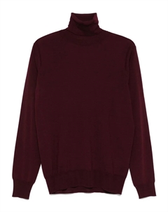 Шерстяной свитер с высоким воротником, фиолетовый Paolo pecora