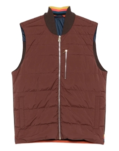 Жилет стеганый спереди на молнии, коричневый Paul smith