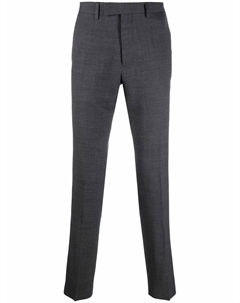 Прямые брюки из шерсти строгого кроя, серый Sandro