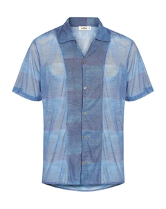 Клетчатая рубашка с короткими рукавами, синий Amir slama