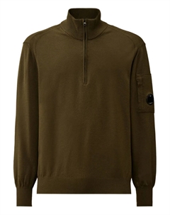 Свитер с полумолнией и линзами, зеленый C.p. company