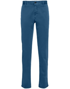 Твиловые брюки прямого кроя, синий Incotex