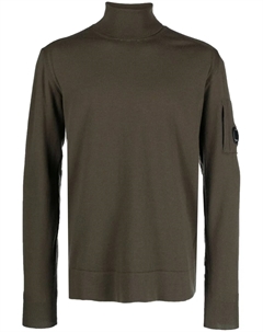 Джемпер тонкой вязки с декором Lens, зеленый C.p. company