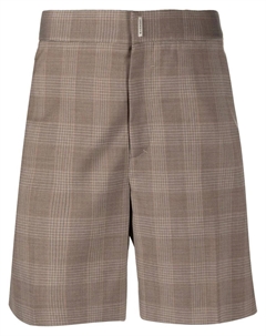 Клетчатые шорты строгого кроя, нейтральный Givenchy