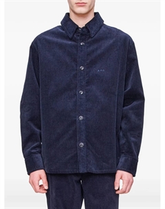 Вельветовая рубашка с застежкой на пуговицы, синий A.p.c.