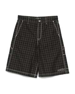 Шорты с геометрическим принтом, серый Amiri