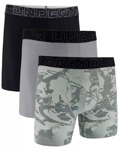 Мужские боксеры 6" Performance, 3 штуки в наборе, ассорти, черный Under armour