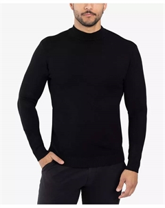 Мужской базовый свитер с воротником-стойкой средней плотности Pullover Sweater, черный X-ray