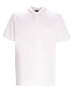 Рубашка поло с отделкой в полоску, белый Boss